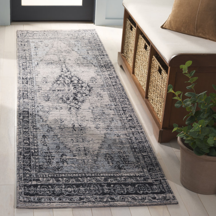 GrangeoverSands Oriental Grey/Black Area Rug