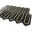 2" x 6.25" Nero Marquina Marble & Gold Metal Wall & Floor Tile