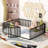 Metal Floor Bed Frame With Fence And Door-1287598596-1287598594