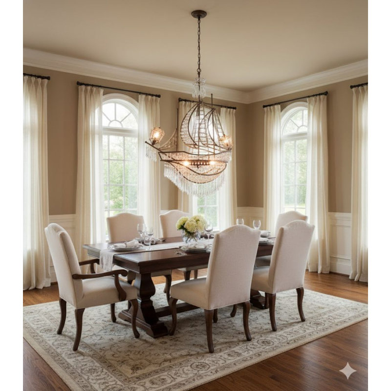 Lustre en cristal Eclectic, Bronze