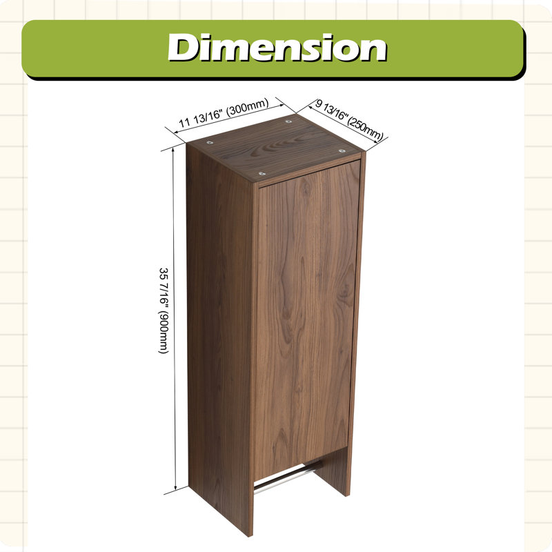 Petite armoire murale 12 po, Brun ébène