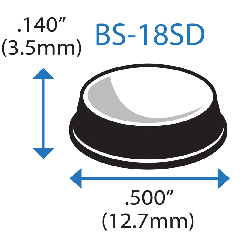 Feuille simple BS-18 transparent doux / Diamètre .500 "x hauteur .140" / 200 feuilles