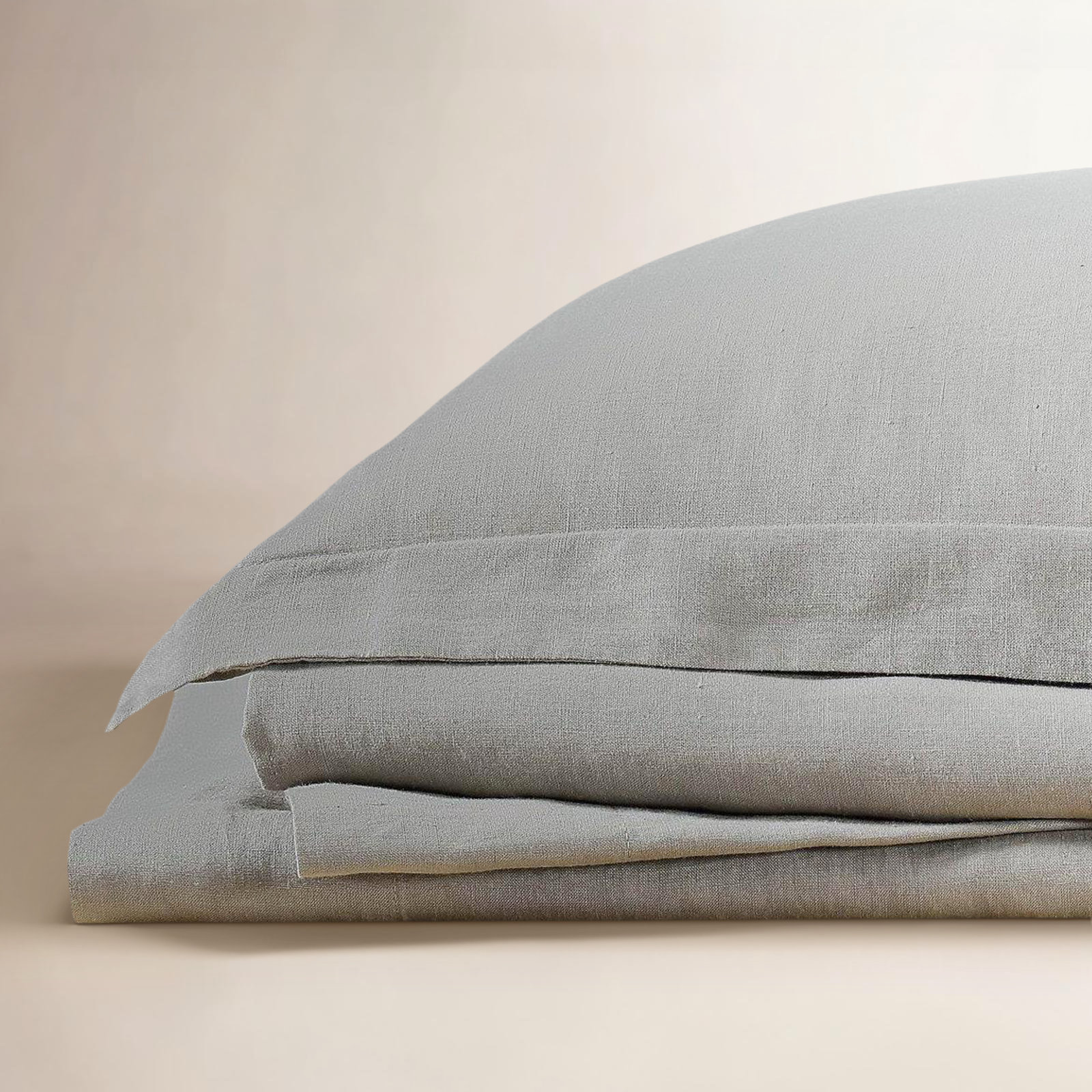 Nena 100% Linen Standard Sheet Set, Cal. King, Olive Green