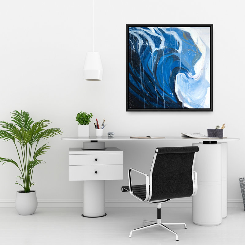 Vague abstraite en mouvement | Toile de mer moderne pour la décoration intérieure