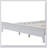 White Solid Wood Platform Bed