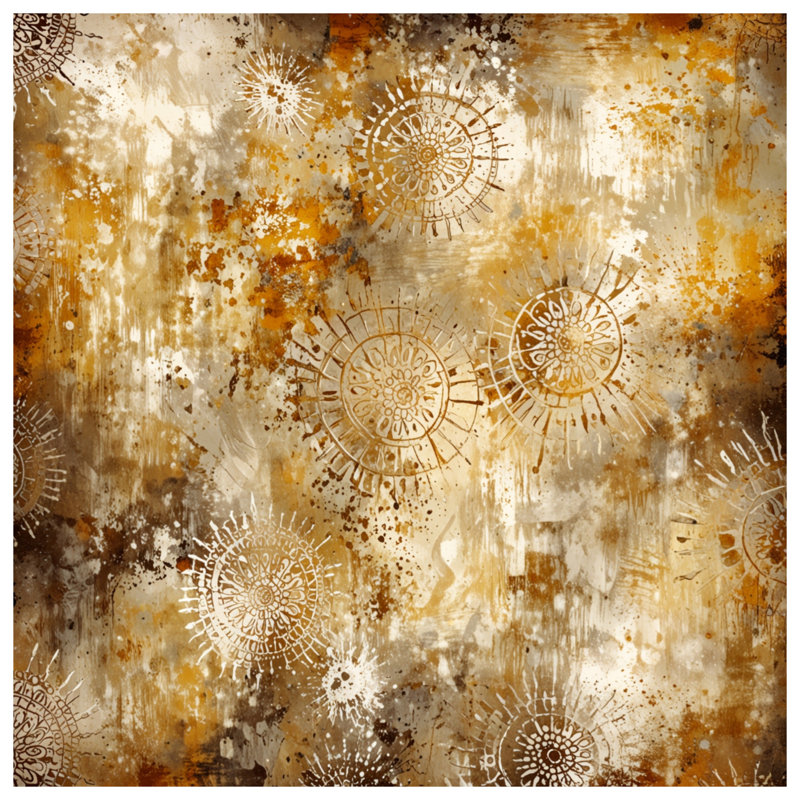 Édredon abstrait à motif soleil levant, Très grand lit