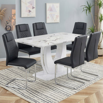 Ensemble de salle à manger à piédestal moderne Jeanlouis
