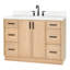 Meuble-lavabo simple 48 po ARIEL Kelly avec comptoir en quartz de Carrare-99405133