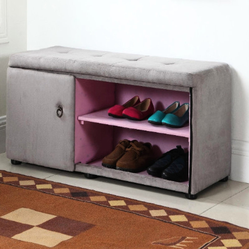18" Silver And Gray Shoe Container , Luxury Look
