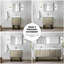 Rustique 24 po Meuble-lavabo large pour salle de bain avec comptoir en quartz blanc, 18 miroirs ovales à plateau de table, charnières à fermeture en douceur et tablettes intérieures avec espace de rangement réglable-1123294949