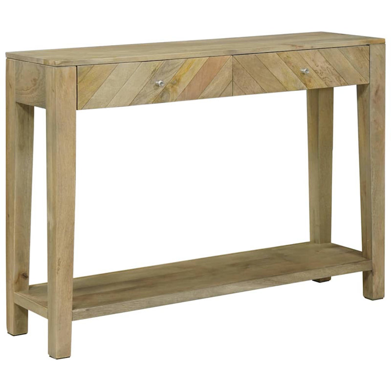 110cm Solid Wood Top Console Table