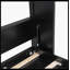 Grand lit escamotable noir avec armoires de rangement-789903183