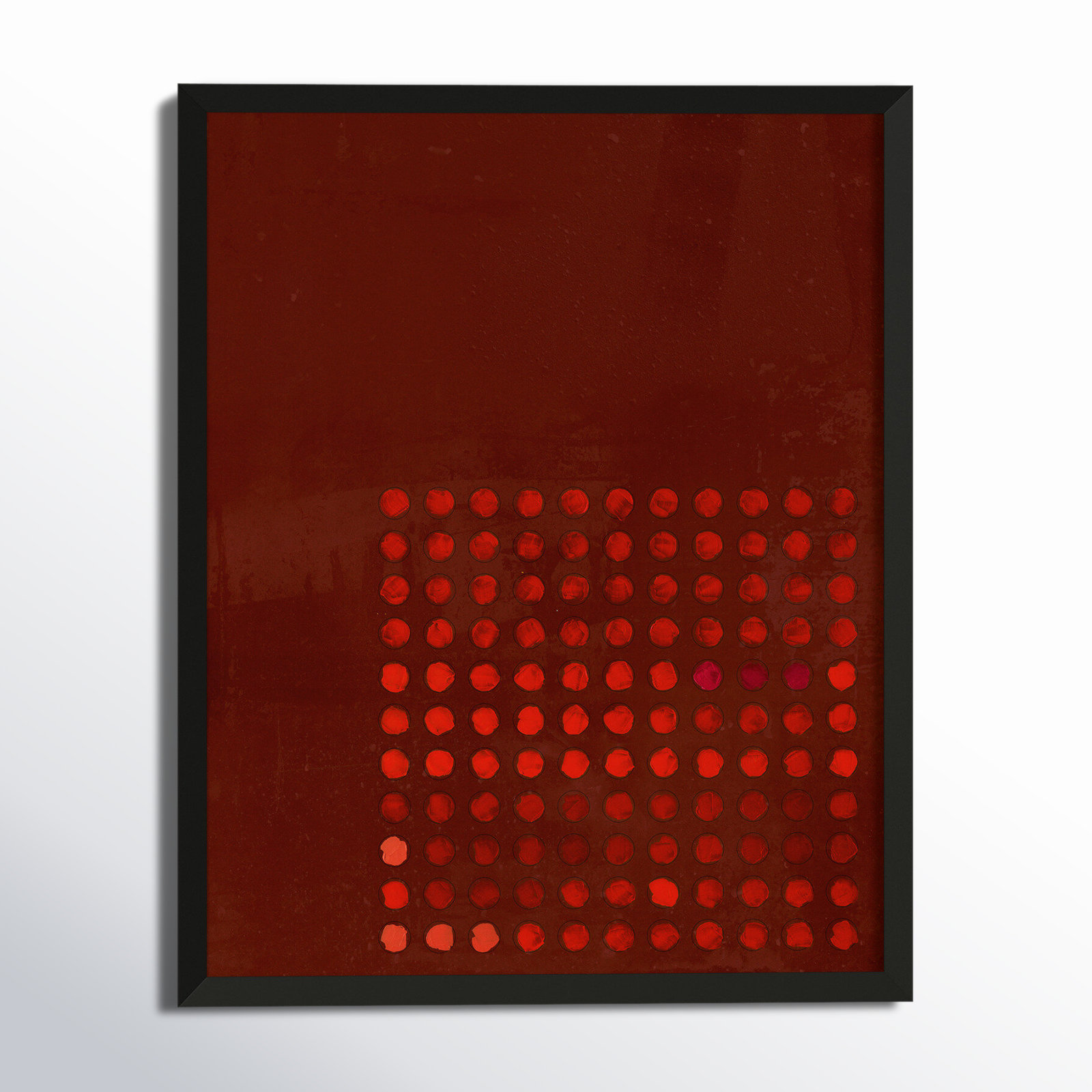 Circles In Squares 7 by Jacques Pilon, Black, 20" H x 16" W x 1.25" D