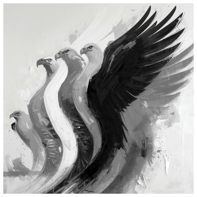 Rideaux de douche Monogram Eagles Illustration