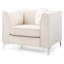 Fauteuil contemporain incliné ivoire