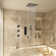 16" Flush Mounted 4-Function Thermostatic Luxury Complete Shower System with LED and Bluetooth Music