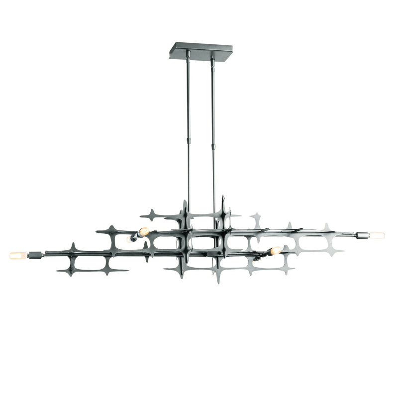Grid 6 - Light Unique/Statement Geometric Chandelier, Gold, 39.8