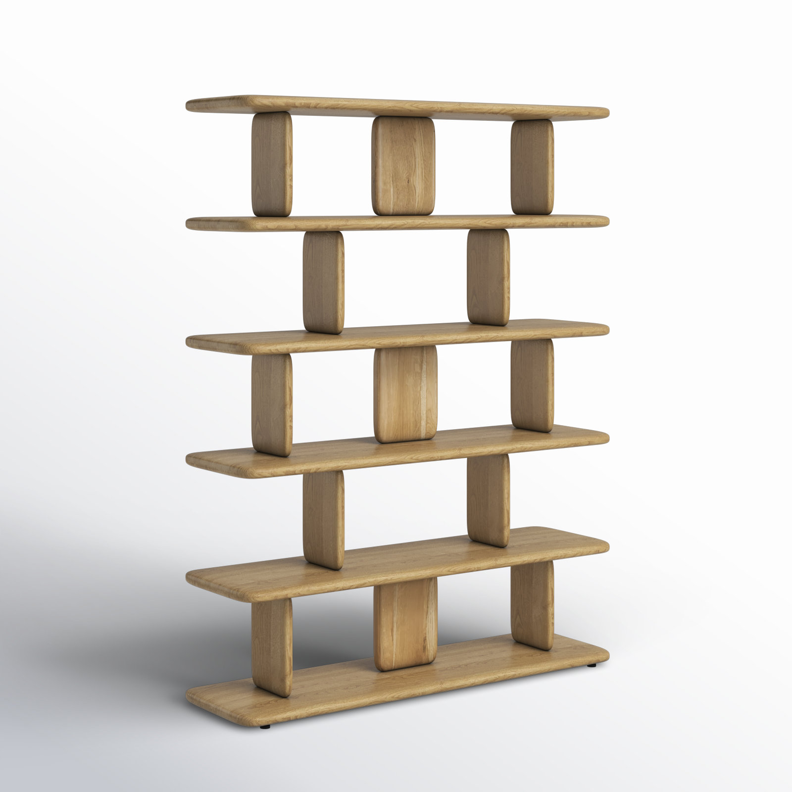 Magdalena 69" H x 48" W x 14" D Shelving Unit, Natural