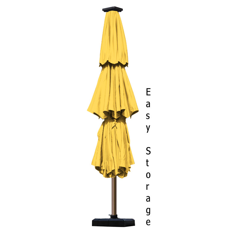 Parasol lumineux 9 pi Keensburg, Jaune