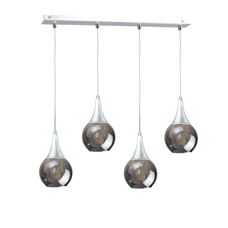 Creasy 4 - Light Kitchen Island Pendant, Grey, Silver