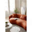 Canapé incurvé moderne Boneless Mid Century, canapé en tissu Boucle pour chambre à coucher, bureau, appartement, orange-1714042758