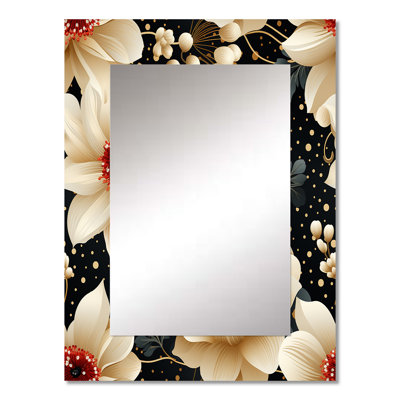 Hyde Victorian Elegance Polka Dots Pattern - Polka dots  Mirror, Modern Unique Wall Mirror, Printed Metal Art