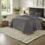 Ensembles de literie en coton durable, grand lit gris foncé, confort de style chalet