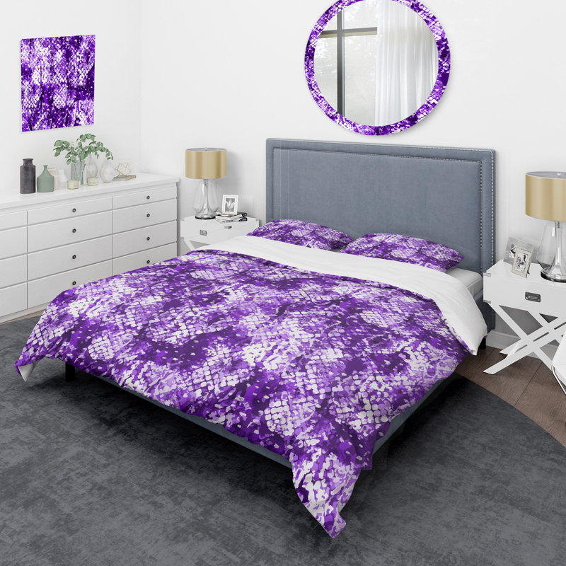 Ensemble de housse de couette en microfibre mauve 3 pièces