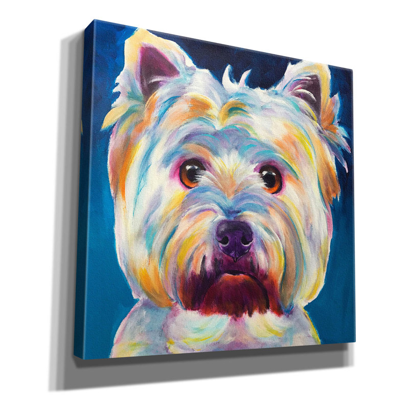 «Westie - Chispy» par Dawg Painter, H 12 po x l 12 po x P 0,75 po
