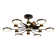 49.2" LED Ceiling Fan with Light and Remote with Starry Sky