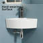 Lavabo de salle de bain mural en céramique triangulaire 17,13 X 12,60 Topcraft