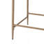 Ensemble de tabourets de bar 25 po avec 2 tabourets de comptoir en fer sans dossier avec dossier en rotin pour îlot de cuisine, brun et beige