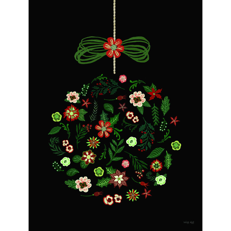 Ornement de Noël I - imprimé, H 24 po x l 18 po