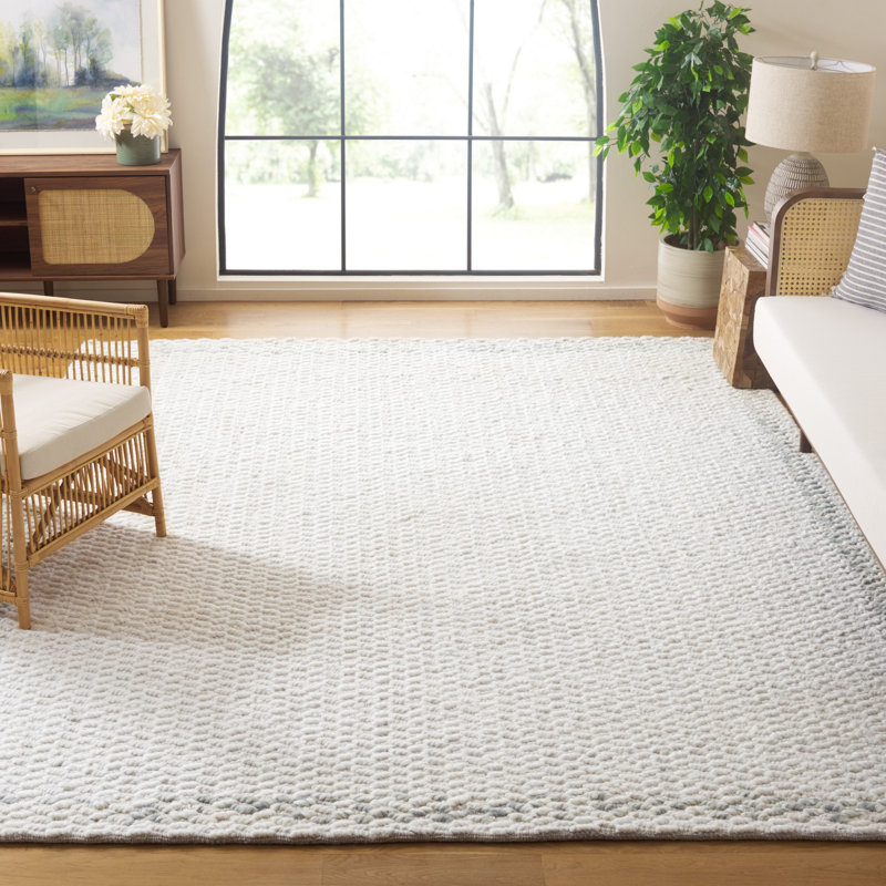 Ithaca Cream Braided Wool and Viscose 8' x 10' Rug