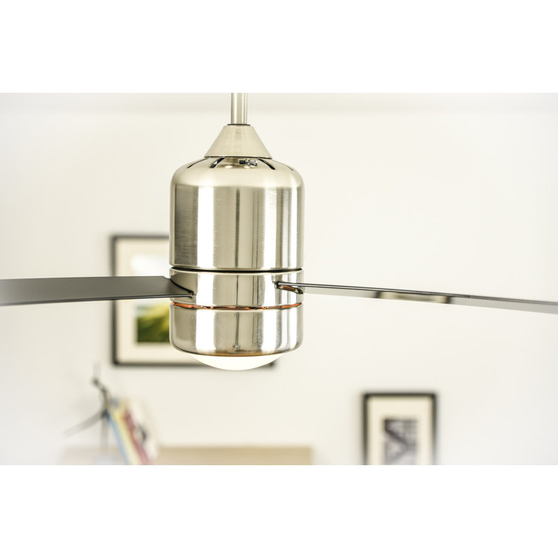 112cm Ceiling Fan with Light Kit, Black