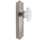 Grandeur Parthenon Plate Single Dummy with Burgundy Crystal Door Knob