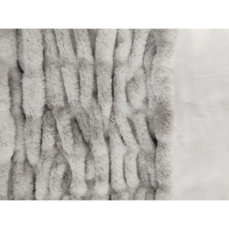 Marcita Knitted Throw Blanket, Grey
