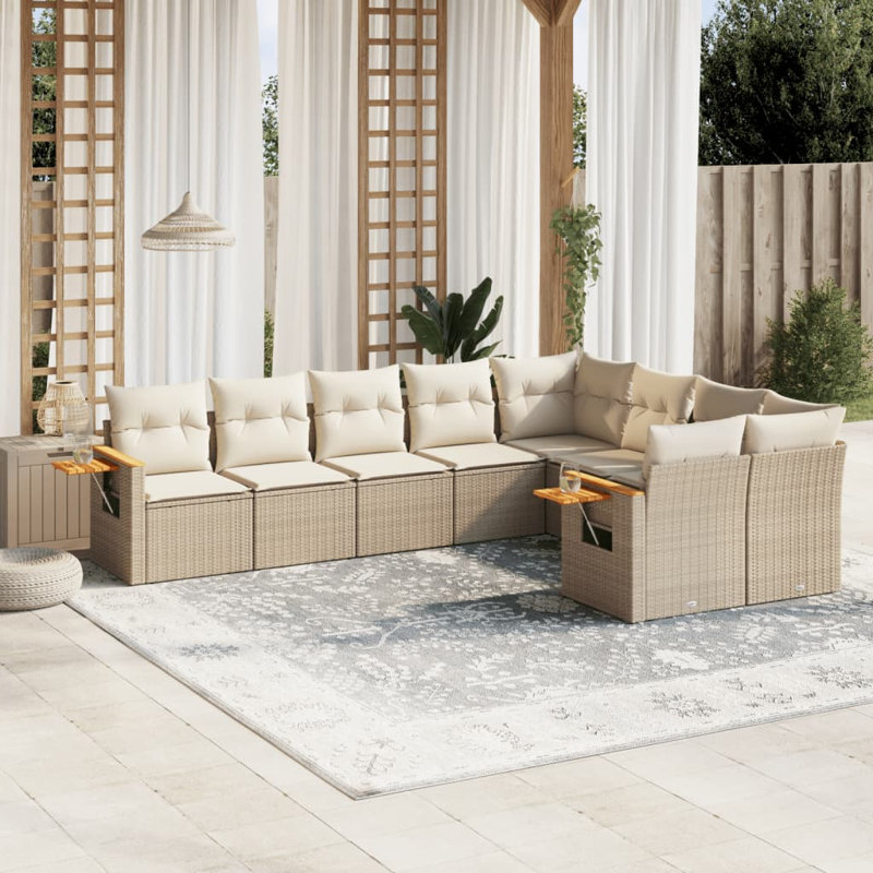 Ensemble de canapé d'extérieur Vidaxl beige