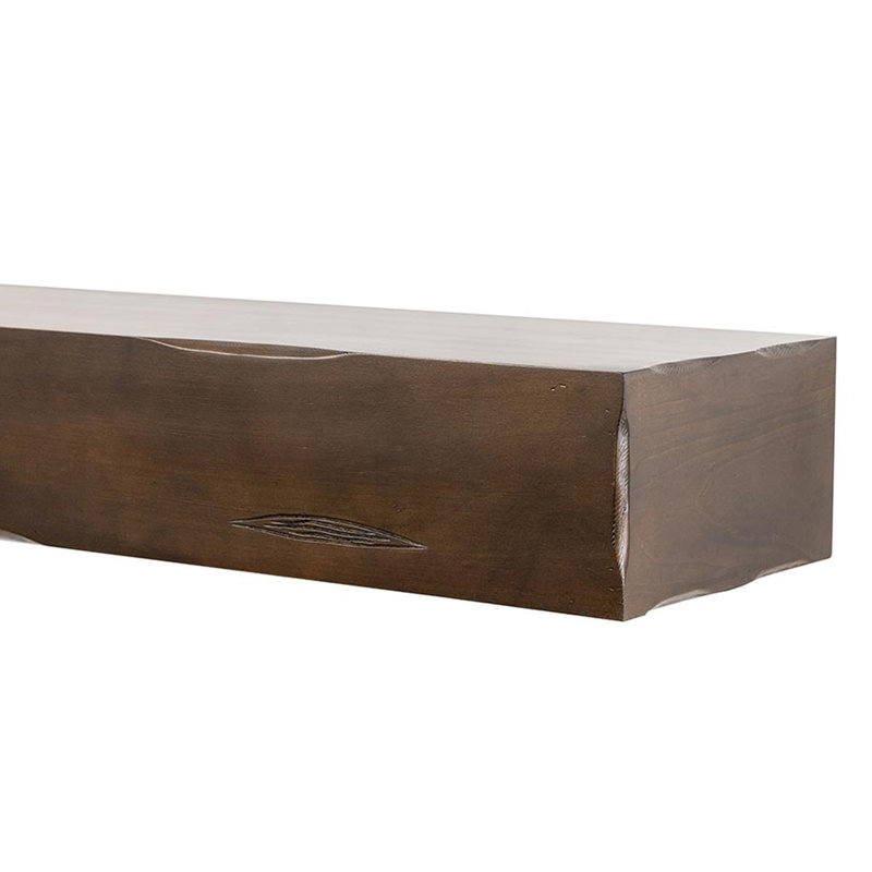 Kynsley Distressed Wood Fireplace Mantel Shelf with Corbels, 60" Length, Blonde Distressed