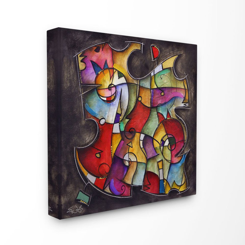 « couleur geometry abstract texture painting », reproduction d’art sur toile, Toile tendue, H 17 po x l 17 po x P 1,5 po