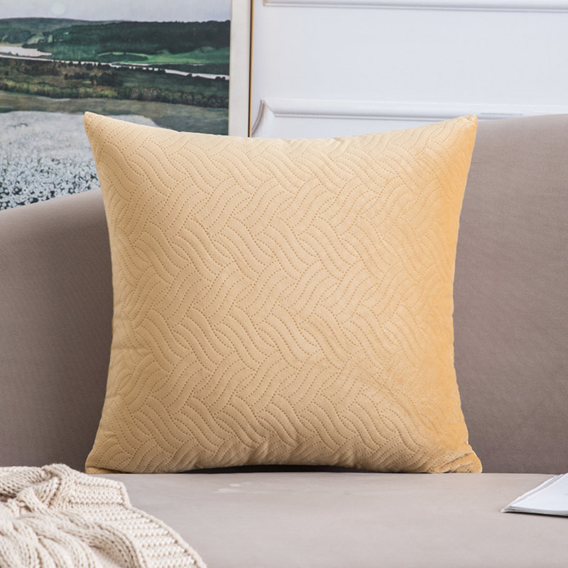 Ensemble de 4 housses de coussin à jet ultrasonique, Beige