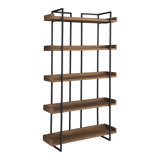 Berrien Solid Wood Etagere Bookcase