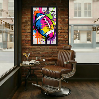 «Fashion Colorful Football Graffiti», reproduction d'art