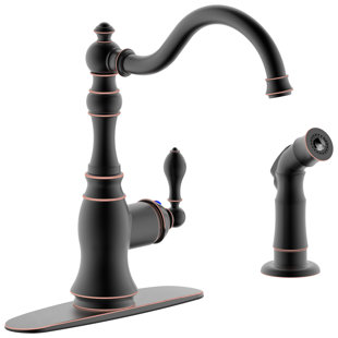 Single Handle Kitchen Faucet With Side Spray,2 Hole Or 4 Hole Installation,