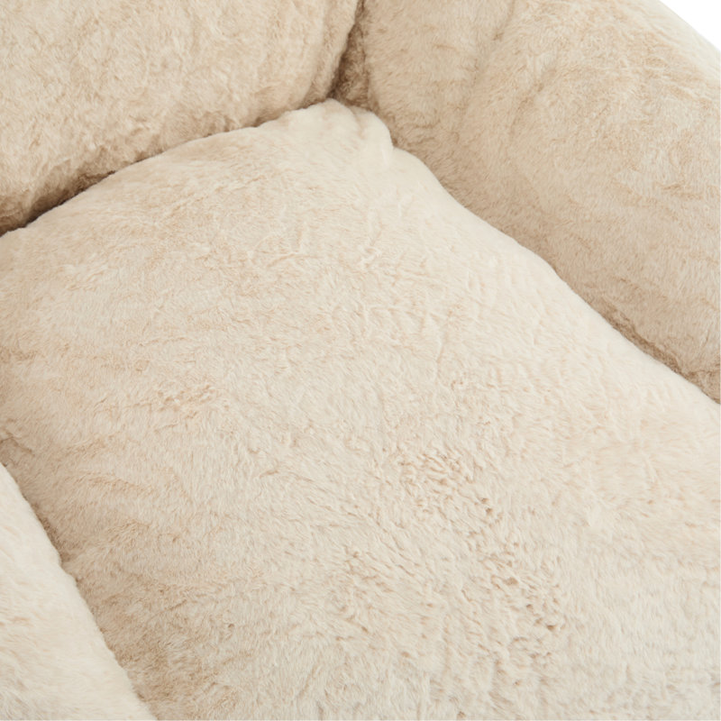 Beige Indoor Bean Bag In Armchair Style, Structured Silhouette, Supportive , Personalized Foam Support, Good For Binge - Watching Style With Defined , Adaptive Shredded Foam, Soft Fabric, Promotes