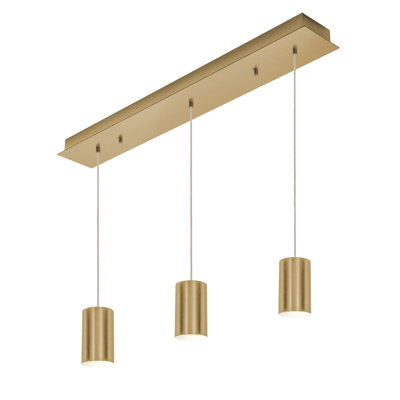 Luminaire suspendu linéaire à 3 lumières pour îlot de cuisine Tonalea