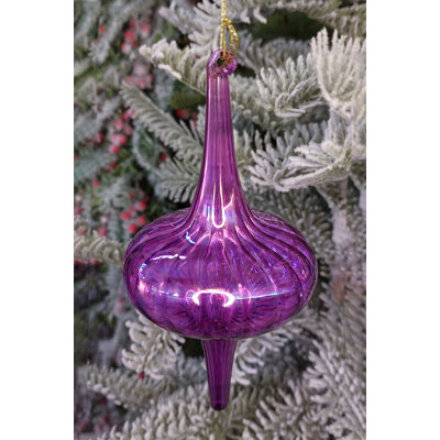 Ornement en verre mauve Spire F07M10-13