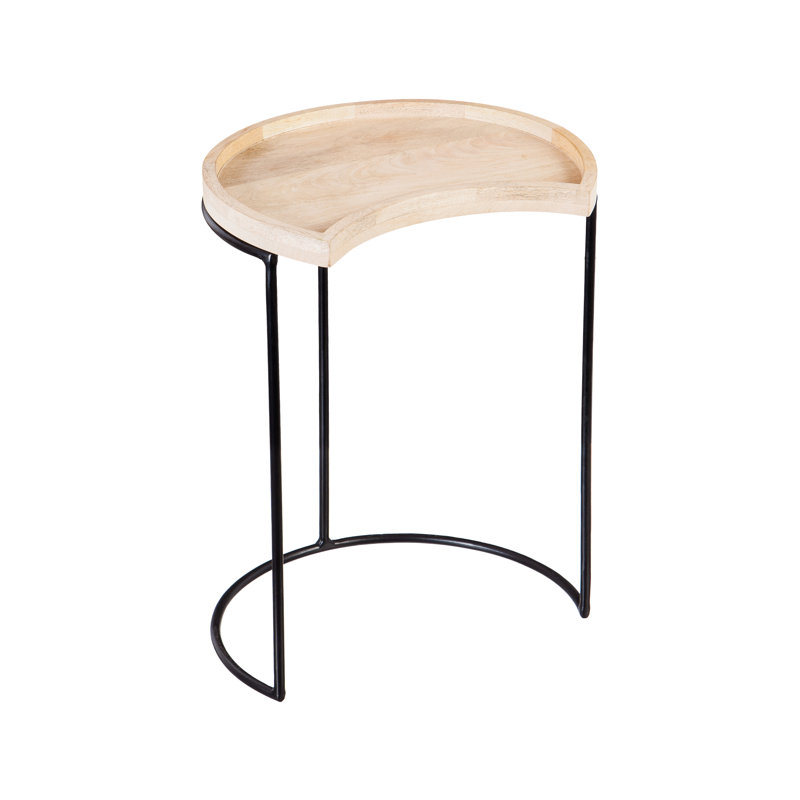 Solid Wood Top End Table Set