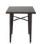 Table de bar carrée de 81 cm (32 po) - Table de jardin en fer, aspect élégant, 104 cm (41 po) H x 83 cm (32,5 po) L x P, mobilier de jardin en fer teinté brun multicolore, palette de couleurs