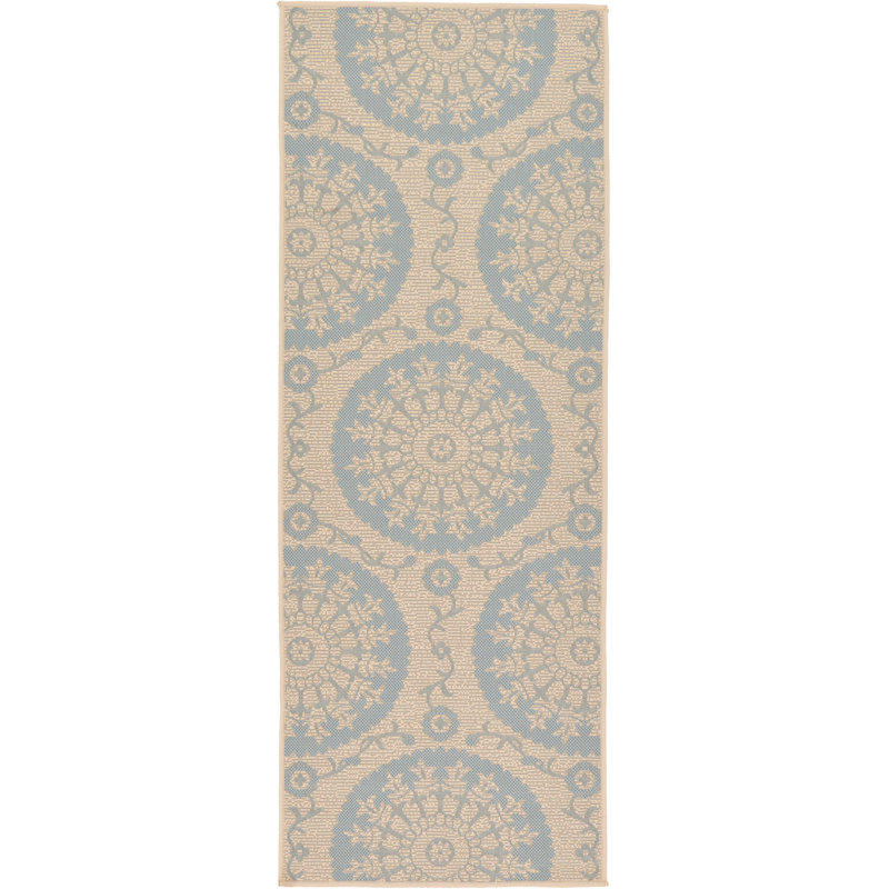 Malaga Floral Indoor / Outdoor Rug, Runner 2'2" x 6'1"